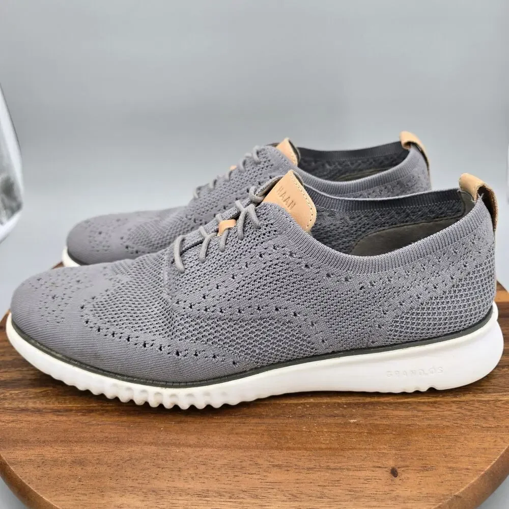 Cole Haan 2.Zerogrand Oxfords Mens 11.5 M Gray Stitchlite Wingtip Casual Shoes